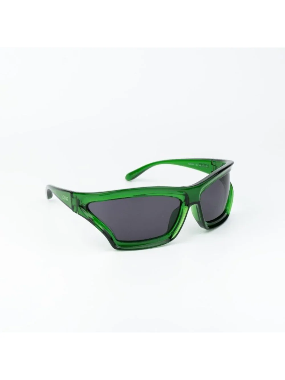 Loewe Men Sunglasses Green Smoke Wraparound LW40143U 98A NEW AUTHENTIC